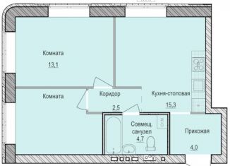 2-ком. квартира на продажу, 49.9 м2, село Первомайский