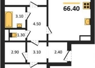 Продам двухкомнатную квартиру, 66.4 м2, Воронеж, улица Фёдора Тютчева, 105