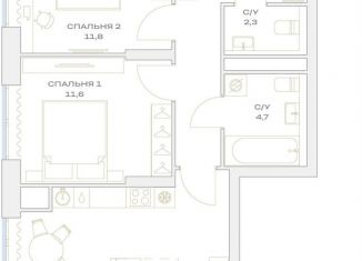 Продам 2-ком. квартиру, 62.5 м2, Москва, улица Харлампиева, 32