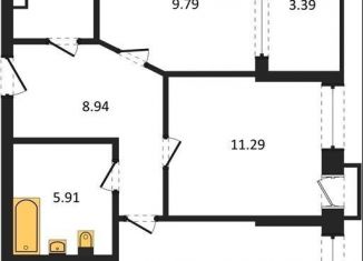 2-комнатная квартира на продажу, 54.9 м2, Воронеж, набережная Чуева, 7