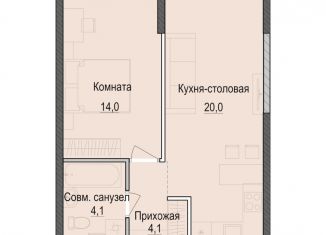 Продается 1-ком. квартира, 42.3 м2, Казань, Приволжский район