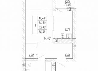 Продаю 1-ком. квартиру, 35.4 м2, Зеленоградск