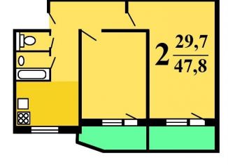 Продам двухкомнатную квартиру, 44.7 м2, Москва, Сивашская улица, 2к2, район Зюзино