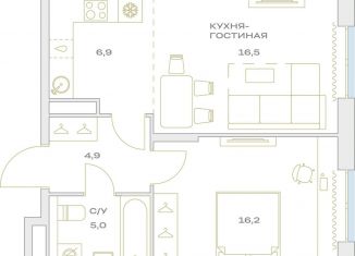 Продажа однокомнатной квартиры, 49.5 м2, Москва, улица Харлампиева, 32