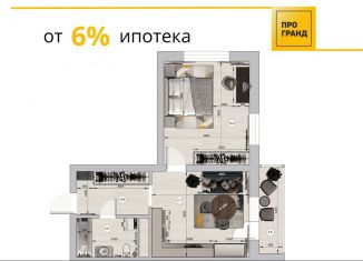 Продам 1-комнатную квартиру, 50.4 м2, Кемерово