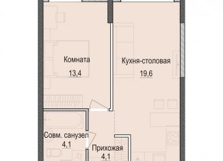 Продаю 1-ком. квартиру, 41.5 м2, Казань, Приволжский район