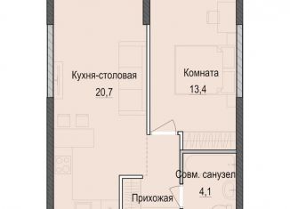 Продаю 1-комнатную квартиру, 43 м2, Казань, Приволжский район