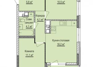 Продается 2-комнатная квартира, 51.8 м2, Ижевск, Устиновский район, жилой комплекс Норвежский Лес, 20