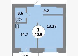 Продажа 2-комнатной квартиры, 41 м2, Красноярск, Соколовская улица, 52