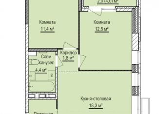 Продаю 2-комнатную квартиру, 52.4 м2, Ижевск, жилой комплекс Норвежский Лес, 20