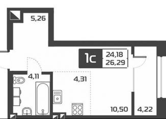 Продается квартира студия, 26.1 м2, Новосибирская область