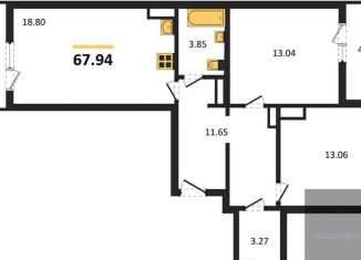 Продаю двухкомнатную квартиру, 67.9 м2, село Новая Усмань