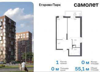 Продаю 1-комнатную квартиру, 55.1 м2, посёлок Жилино-1, 2-й квартал, 1к1