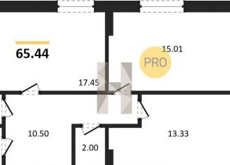 Продажа 2-ком. квартиры, 65.6 м2, Воронеж, Донбасская улица, 25к2