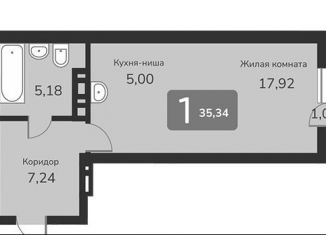 Продам квартиру студию, 35.3 м2, Новосибирск