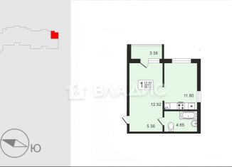 1-ком. квартира на продажу, 36 м2, посёлок Заклязьменский, ЖК Заречье Парк