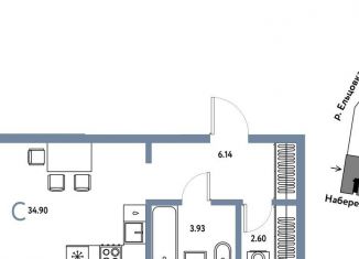 Продаю квартиру студию, 34.9 м2, Новосибирск, метро Заельцовская