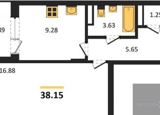 Продам однокомнатную квартиру, 38.2 м2, Воронеж, Покровская улица, 19