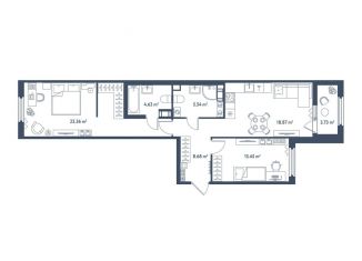 Продажа 2-ком. квартиры, 76.4 м2, Санкт-Петербург, Московский район