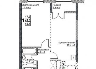 Продается 1-ком. квартира, 46.1 м2, Нижний Новгород, Канавинский район