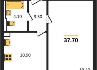 Продается однокомнатная квартира, 37.7 м2, Воронеж, улица Загоровского, 13к2