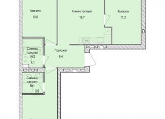 Продажа 3-ком. квартиры, 65.2 м2, село Первомайский, жилой комплекс Санвилл, 5