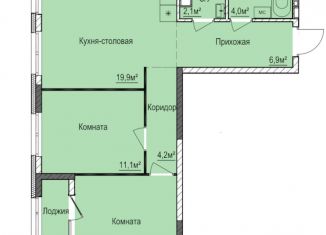 Продается 2-ком. квартира, 61.6 м2, Ижевск, жилой комплекс Покровский, 3