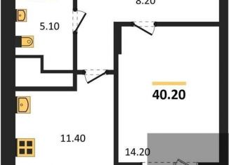 Однокомнатная квартира на продажу, 40.2 м2, Воронеж, улица Шишкова, 140Б/17