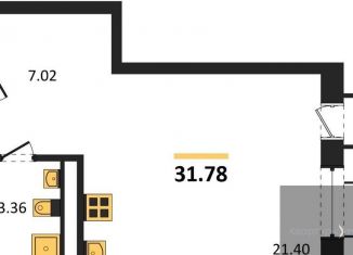 Продаю квартиру студию, 31.8 м2, Воронеж, набережная Чуева, 7, Железнодорожный район