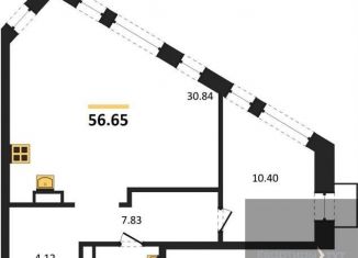 Однокомнатная квартира на продажу, 56.6 м2, Воронеж, Железнодорожный район, набережная Чуева, 7