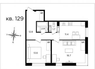 Продам 2-ком. квартиру, 61.1 м2, Хабаровск