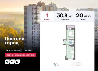 Продаю 1-комнатную квартиру, 30.8 м2, Санкт-Петербург, Муринская дорога, 8к1