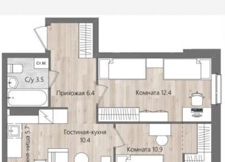 Сдаю 2-ком. квартиру, 48 м2, Пермский край, Шахтёрская улица, 22