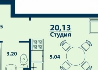 Продается однокомнатная квартира, 20.1 м2, Уфа