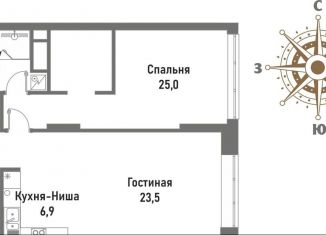 Продам однокомнатную квартиру, 72.5 м2, Москва, Рубцовско-Дворцовая улица, 4