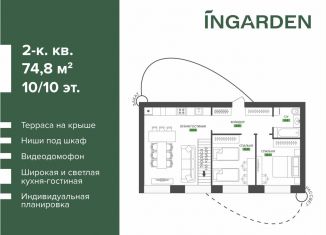 Продажа 2-комнатной квартиры, 74.8 м2, Оренбургская область, Рабочая улица, 70