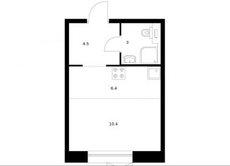 Продаю квартиру студию, 24.3 м2, Санкт-Петербург, метро Обводный канал, жилой комплекс Аэронавт, 1