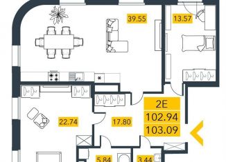 Продаю 2-ком. квартиру, 104.1 м2, Санкт-Петербург, метро Приморская