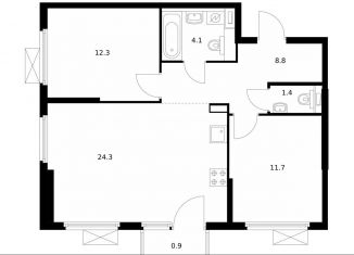 Продажа двухкомнатной квартиры, 63.5 м2, Санкт-Петербург, метро Чёрная речка