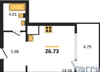 Продается квартира студия, 26.7 м2, Воронеж, набережная Чуева, 7