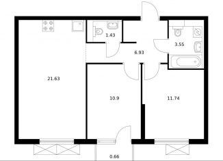 Продажа 2-ком. квартиры, 56.8 м2, деревня Новое Девяткино, ЖК Заречный Парк, жилой комплекс Заречный Парк, 7.1