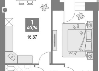 Продается однокомнатная квартира, 40.7 м2, Кировская область