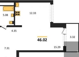 Продам 1-комнатную квартиру, 46 м2, Воронеж, Железнодорожный район, набережная Чуева, 7