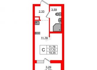 Продаю квартиру студию, 19.4 м2, посёлок Шушары, территория Московская Славянка, 12