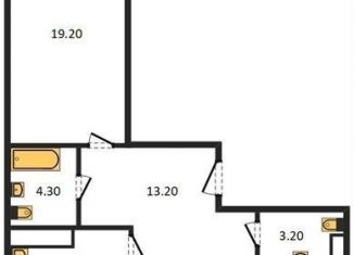 Продаю 2-ком. квартиру, 80.8 м2, Воронеж, улица Фёдора Тютчева, 93/4, ЖК Микрорайон Боровое