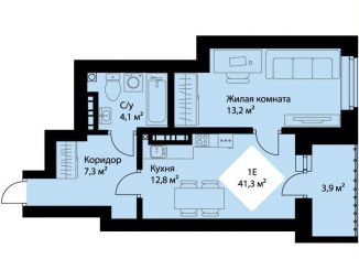 Однокомнатная квартира на продажу, 39.5 м2, Екатеринбург, Орджоникидзевский район