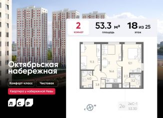 Продаю двухкомнатную квартиру, 53.3 м2, Санкт-Петербург, муниципальный округ Народный