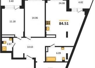 Продаю 2-комнатную квартиру, 84.5 м2, Воронеж, Коминтерновский район, Электросигнальная улица, 9Ак2