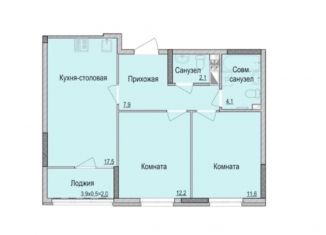 Продаю 2-комнатную квартиру, 59 м2, Ижевск, Камбарская улица, 94к1