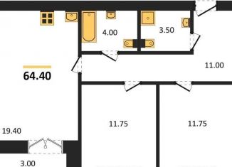 Продам 2-комнатную квартиру, 64.4 м2, Новосибирск, Октябрьский район, улица Кирова, 342